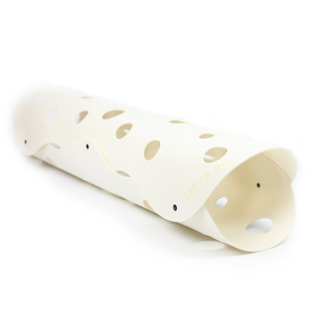 Тунель-трансформер у вигляді кошика для котиків з фетру товщиною 3 мм CAT IN BOX - молочний, фото 1