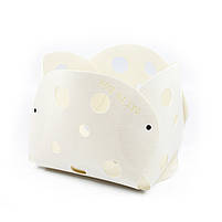 Тунель-трансформер у вигляді кошика для котиків з фетру товщиною 3 мм CAT IN BOX - молочний, фото 2