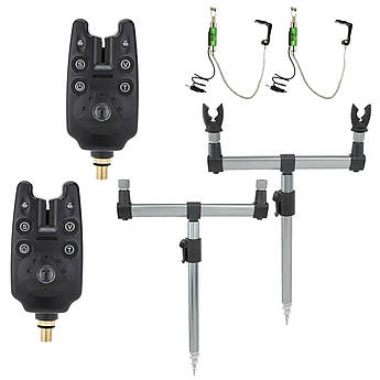 Набір буз-бар Hirisi на 2 вудлища 2 Сигналізатори Hirisi B1128 і 2 Свингери Hirisi B1101