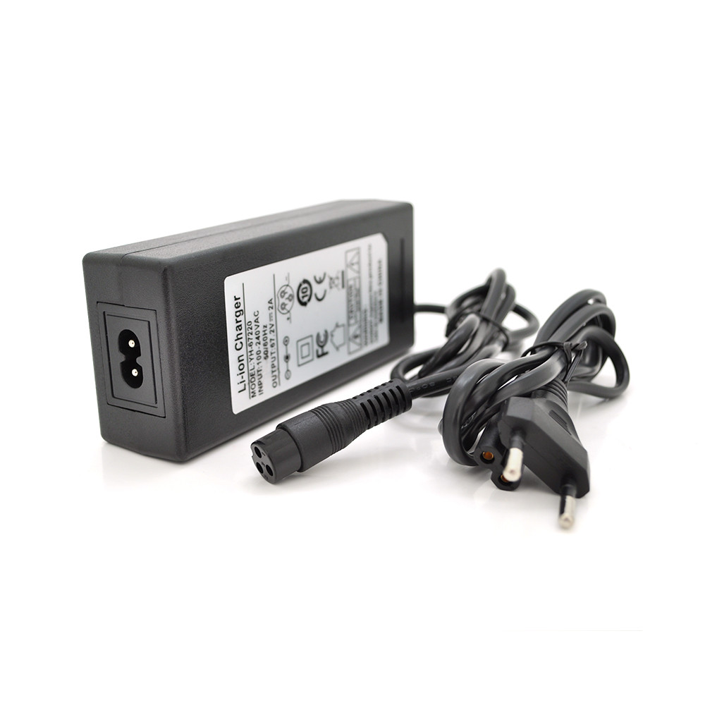 Зарядний пристрій для літієвих акумуляторів 67.2 V 2 A, роз'єм 3pin, BOX, фото 1