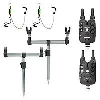 Набір буз-бар Hirisi на 2 вудлища 2 Сигналізатори Hirisi B1128 і 2 Свингери Feima FA-28