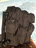 Рюкзак 25 літрів міцна тканина та фурнітура колір чорний, фото 5