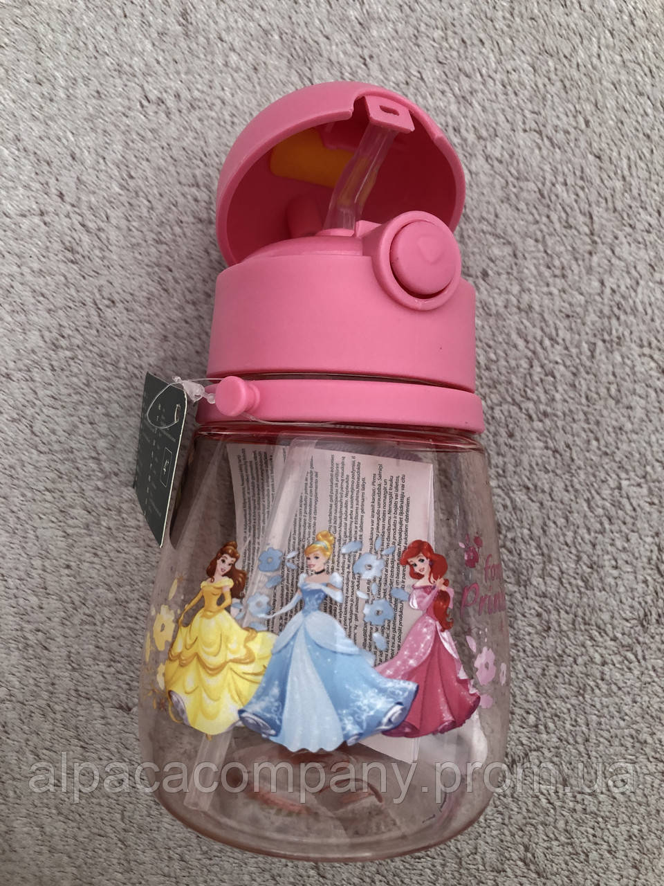 Детский поильник с трубочкой для напитков 450мл 4+ Disney "Forever Princess" BPA FREE (max40`) - фото 2 - id-p1999484182