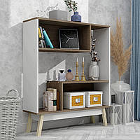 Стелаж для дому W10 на дерев'яних ніжках. Полиця для книг етажерка, поличний стелаж книжкова шафа