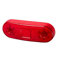 Повторитель габарита (овал) 21 LED NEON 12/24V красный (KOD 34-red)