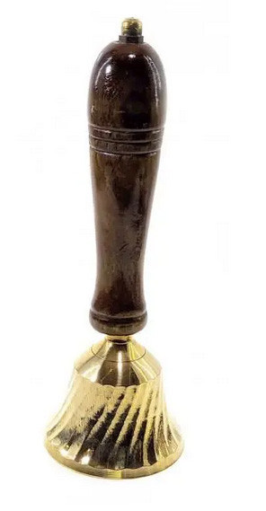 Дзвіночок із бронзи з дерев'яною ручкою, фото 1