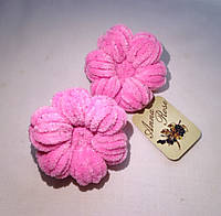 Резинка для волос ручной работы "Розовый цветочек"