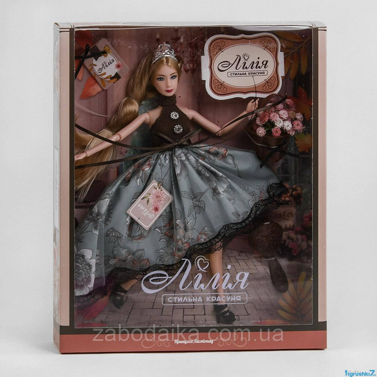 Лялька Лілія Принцеса Осені з довгим волоссям красиве плаття Барбі шарнірна, фото 1