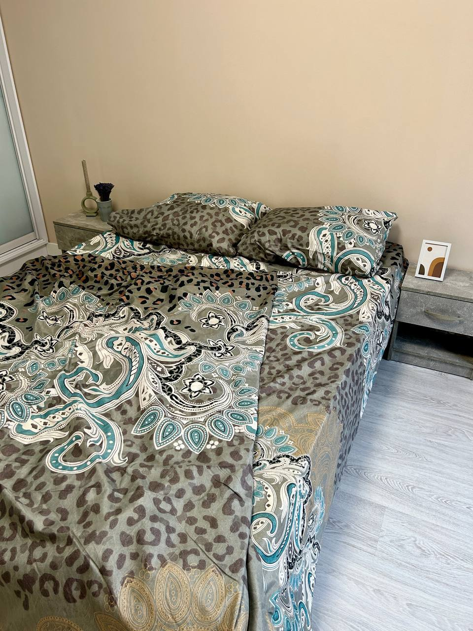 Євро комплект з поліестеру "Клеопатра" (Простирадло - 200х220см), фото 1