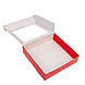 Коробка 200х200х50 для десертів з вікном, червона, фото 2