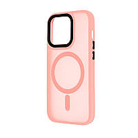 Матовый Чехол с поддержкой функции MagSafe для Apple iPhone 14 Pro в розовом цвете