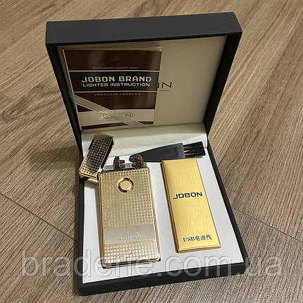 Електроімпульсна запальничка USB Jobon 4884 подвійна блискавка, фото 1