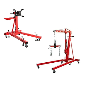 Кран гідравлічний 2т у комплекті зі стендом ДВЗ 1т