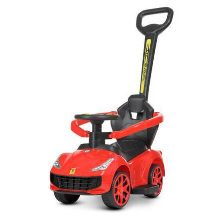 Каталка толокар 2в1 Ferrari M 4741-3 (музика, світлові ефекти, батьківська ручка), фото 1