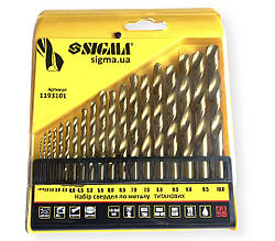 Набір свердел по металу SIGMA 13 шт (2-8 мм)
