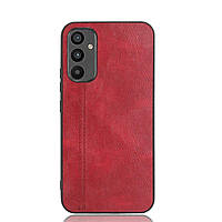 Чохол із штучної шкіри для смартфона Samsung Galaxy A34 5G червоного кольору