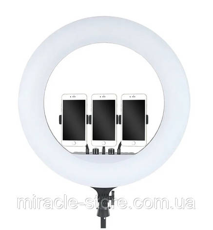 Кольорова кільцева лампа 45 см LED Soft Ring Light RL-18 RGB з пультом дистанційного керування, фото 2