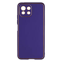 Чехол Leather Gold with Frame without Logo для Xiaomi Mi 11 Lite Цвет 9, Purple