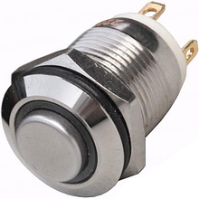 Кнопка антивандальна Daier GQ12H-10EM без фіксації 12мм, під паяння
