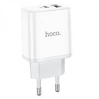 Сетевое Зарядное Устройство Hoco C105A Stage dual port PD20W+QC3.0 Цвет Белый