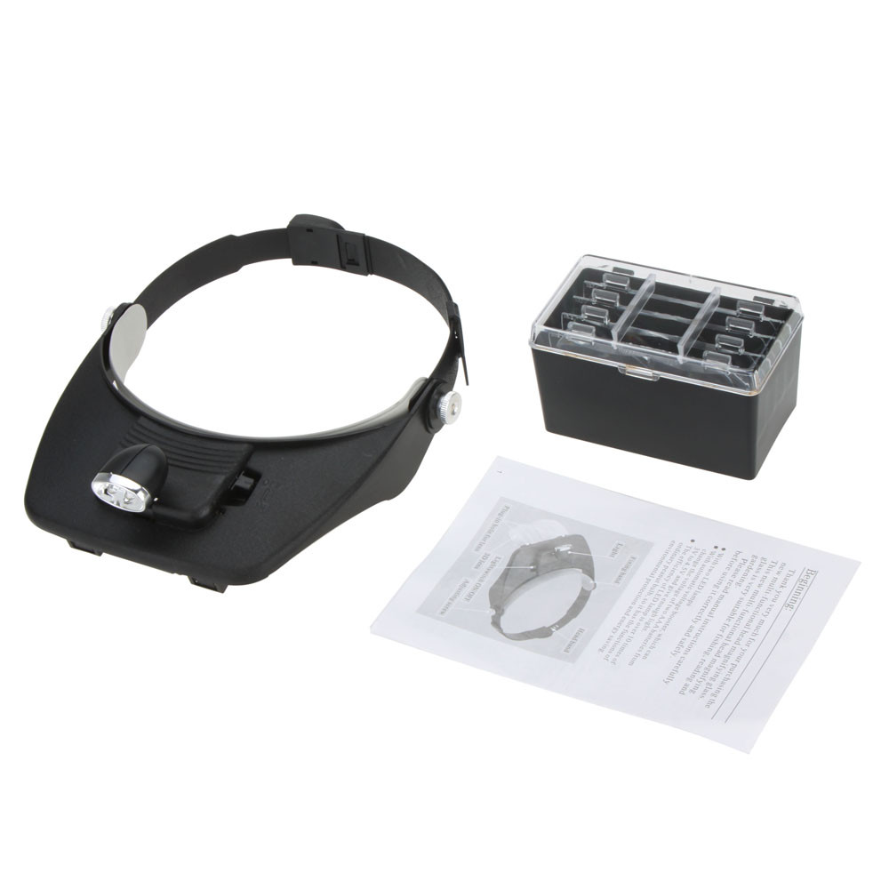 Бинокулярная лупа Magnifier 81001-A LED 1x - 6x - фото 2 - id-p81485691