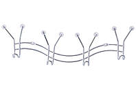 Вешалка Besser - 4 x 3 крючков x 315 мм от магазина style & step