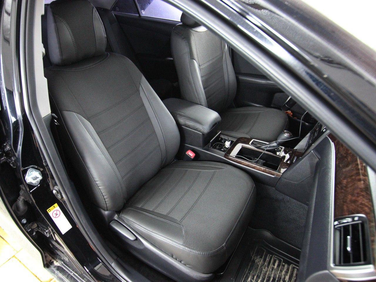 Чохли на сидіння Комбіновані ЕкоКласік 2020 (екошкіра+тканина), фото 1