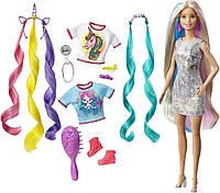 Кукла Барби Фантазия волос Русалка и Единорог Barbie Fantasy Hair Doll with Mermaid & Unicorn Looks, Blonde