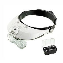 Бінокулярна лупа Magnifier 81001-G LED 1x — 6x