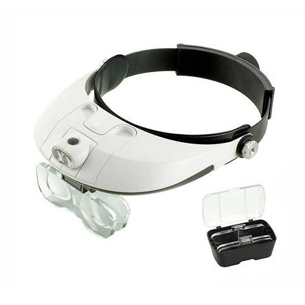 Бінокулярна лупа Magnifier 81001-G LED 1x — 6x, фото 2