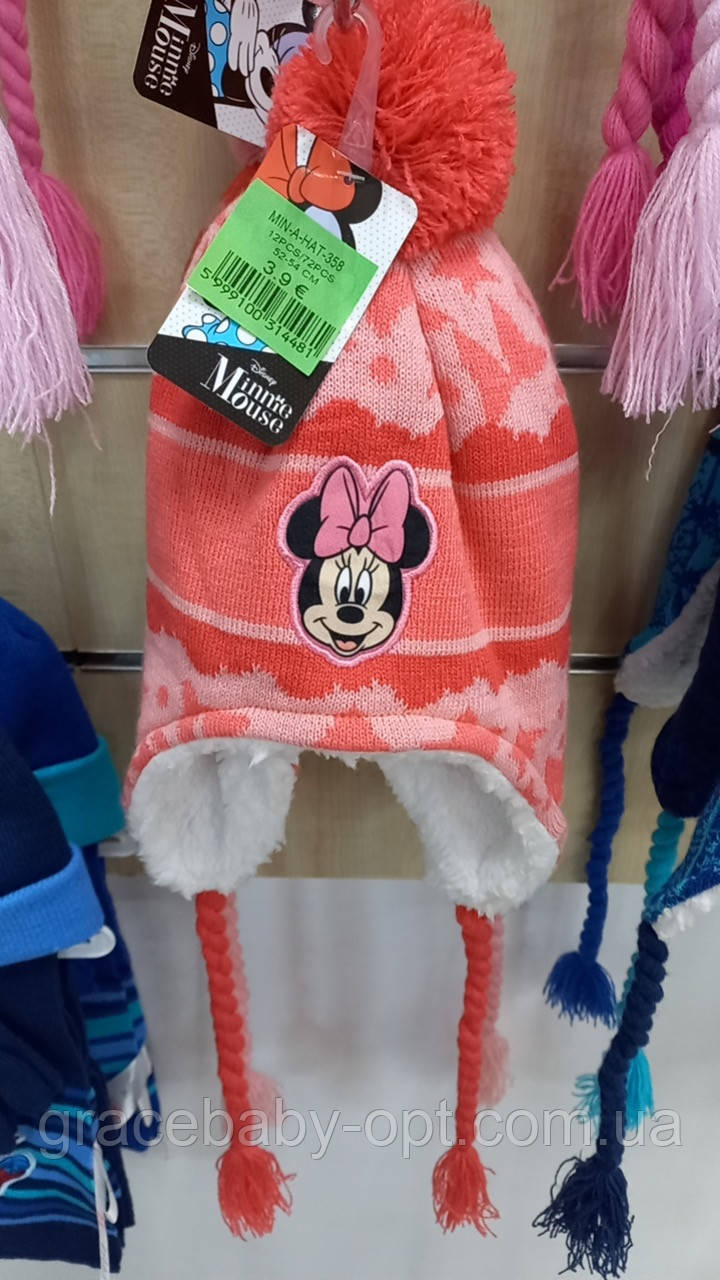 Шапки для дівчат оптом, Disney, 52-54 см, № MIN-A-HAT-358