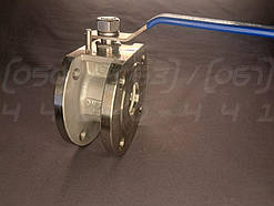 Кран кульовий фланцевий нержавіючий Ду50 (2") Ру16, н/ж сталь AISI304, моноблочний, харчовий, без майданчика