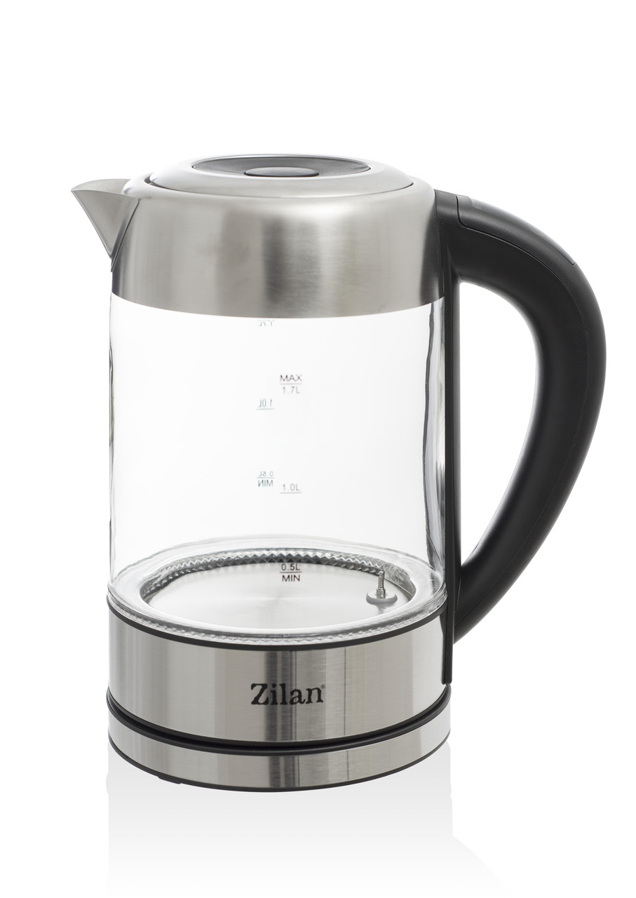 DR Електричний скляний чайник Zilan ZLN3949, 1850-2200W з підсвіткою