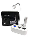Фрезер для манікюру Nail Drill UV-701 40 000 об/хв стильний апарат манікюрна машинка для нігтів з ліхтарем, фото 6