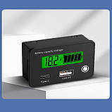 Індикатор рівня акумулятора 12 В з Type-C зелений екран DC8-30V, фото 2