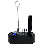 Фрезер для манікюру Nail Drill UV-701 40 000 об/хв стильний апарат манікюрна машинка для нігтів з ліхтарем, фото 5