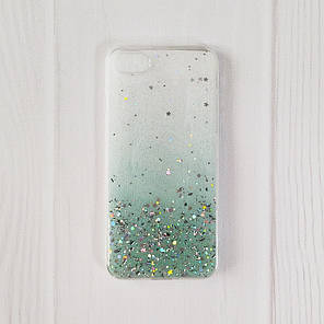 Силіконовий чохол із блискітками для Apple iPhone 7/8, SE 2020 Gradient Green, фото 2