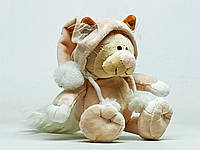 Мягкая игрушка Shantou "Кот в Капюшоне" белый L45708-1