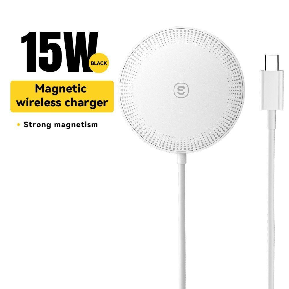 Беспроводное зарядное устройство ESSAGER Magnetic Wireless Charger (15W) - White - фото 3 - id-p2002986510