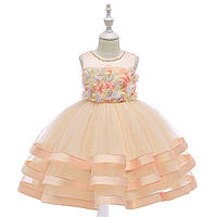 Дитяча ошатна фатинова сукня принцеси для дівчинки на свято у садок, школу/ Пишні сукні для дітей 6-8 років (зріст 130)