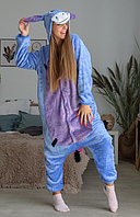 Пижама кигуруми унисекс Ослик, пижама мужская и женская кигуруми Ослик Иа, теплая пижама кигуруми