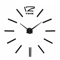 Годинник настінний 3D-годинник наклейки DIY Clock EA-001 Black