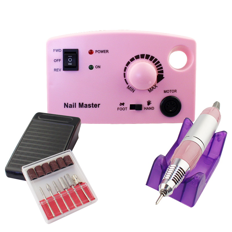 Фрезер для манікюру та педикюру Nail Master ZS-602 65Вт. 45000об/хв. рожевий, фото 1