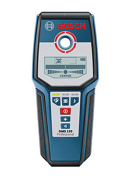 Детектор прихованої проводки металу (металодетектор) Bosch GMS 120 : 120мм глибина пошуку шукач проводів індикатор 0601081000