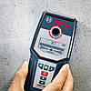Детектор прихованої проводки металу (металодетектор) Bosch GMS 120 : 120мм глибина пошуку шукач проводів індикатор 0601081000, фото 7