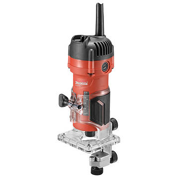 Електричний ручний столярний фрезер кромковий по дереву Makita 3700 : 530 Вт, 6 цанга, 35000 об/хв електрофрезер