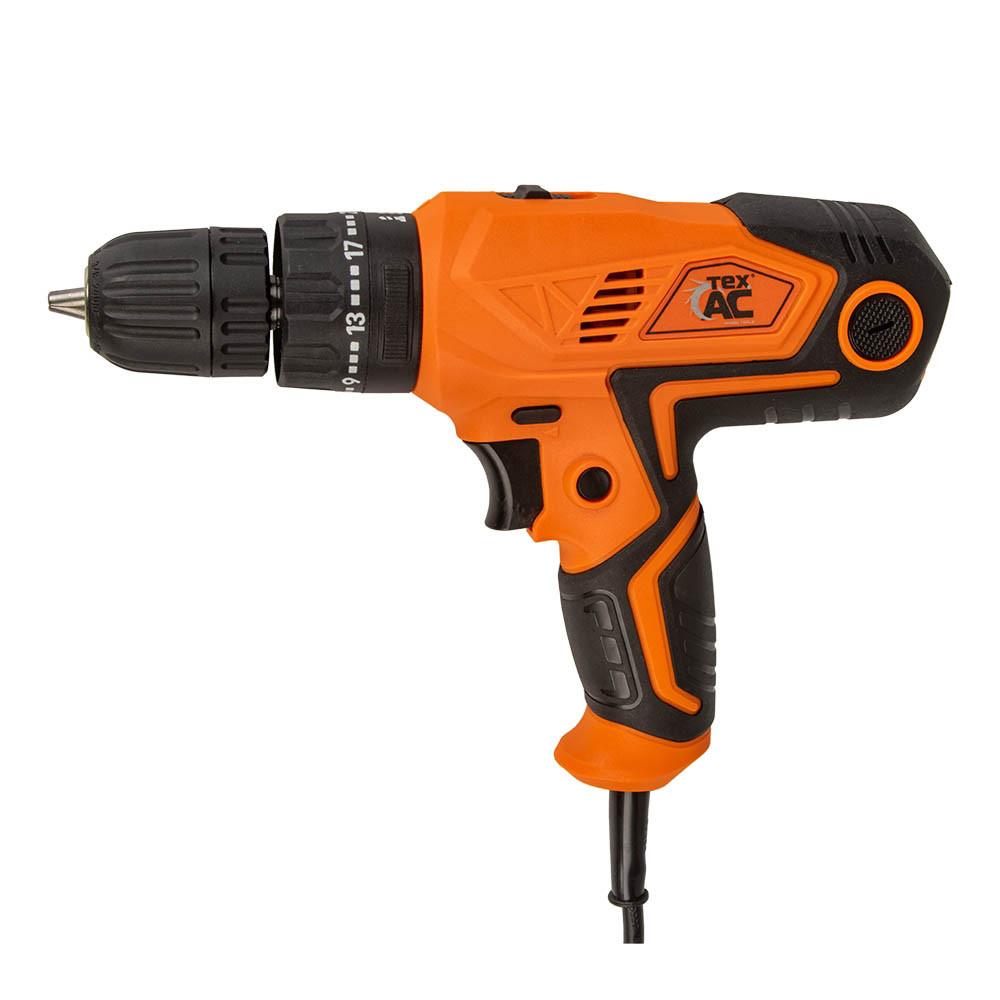 Потужний електричний дриль-шуруповерт (електрошуруповерт) Tex.AC ТА-01-120 : 750 Вт, 0.1-10мм сверло шуруповерт для дому, фото 1