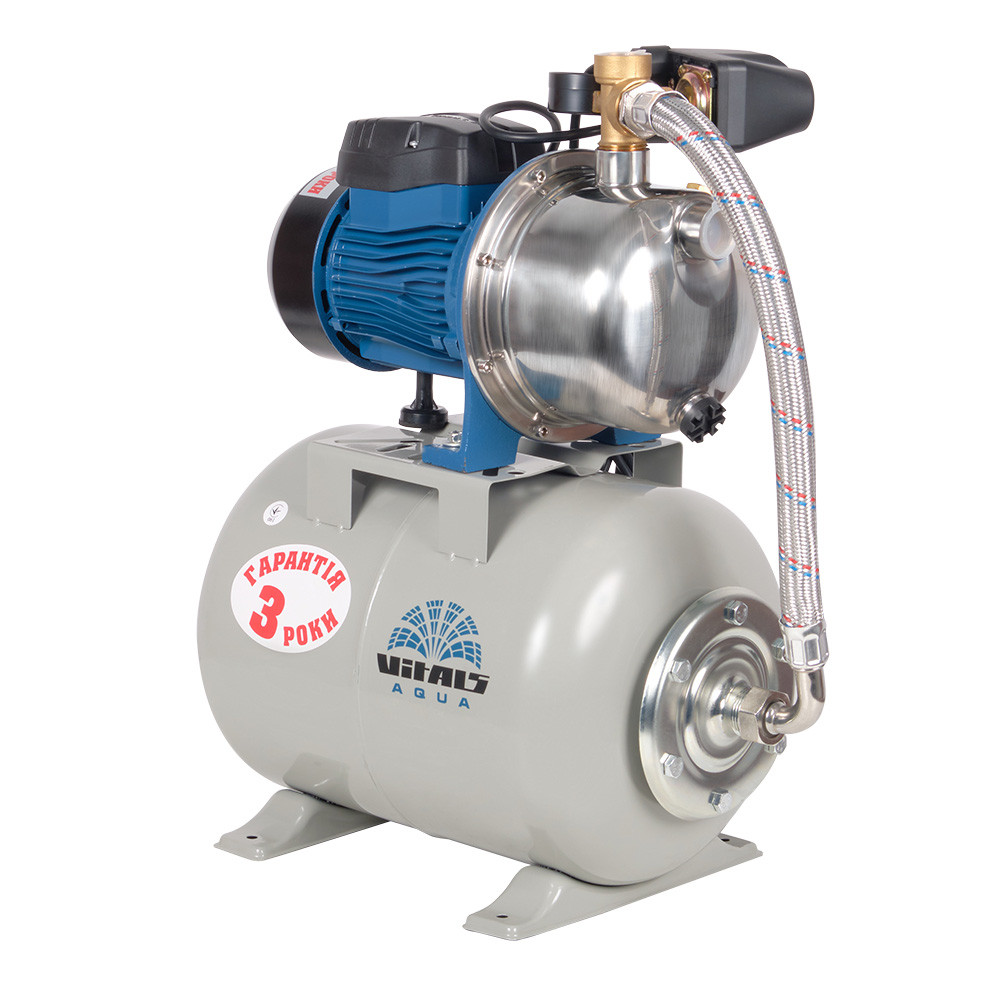 Побутова насосна станція струйна Vitals aqua AJS 1047-24de : 950 Вт, 47 л/хв гідрофор для дому і дачі, фото 1
