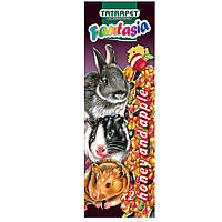 Ласощі Палички TATRAPET Колосок Fantasia для гризунів мед/яблуко, 90 гр 18-19 см (2 шт) 343.04