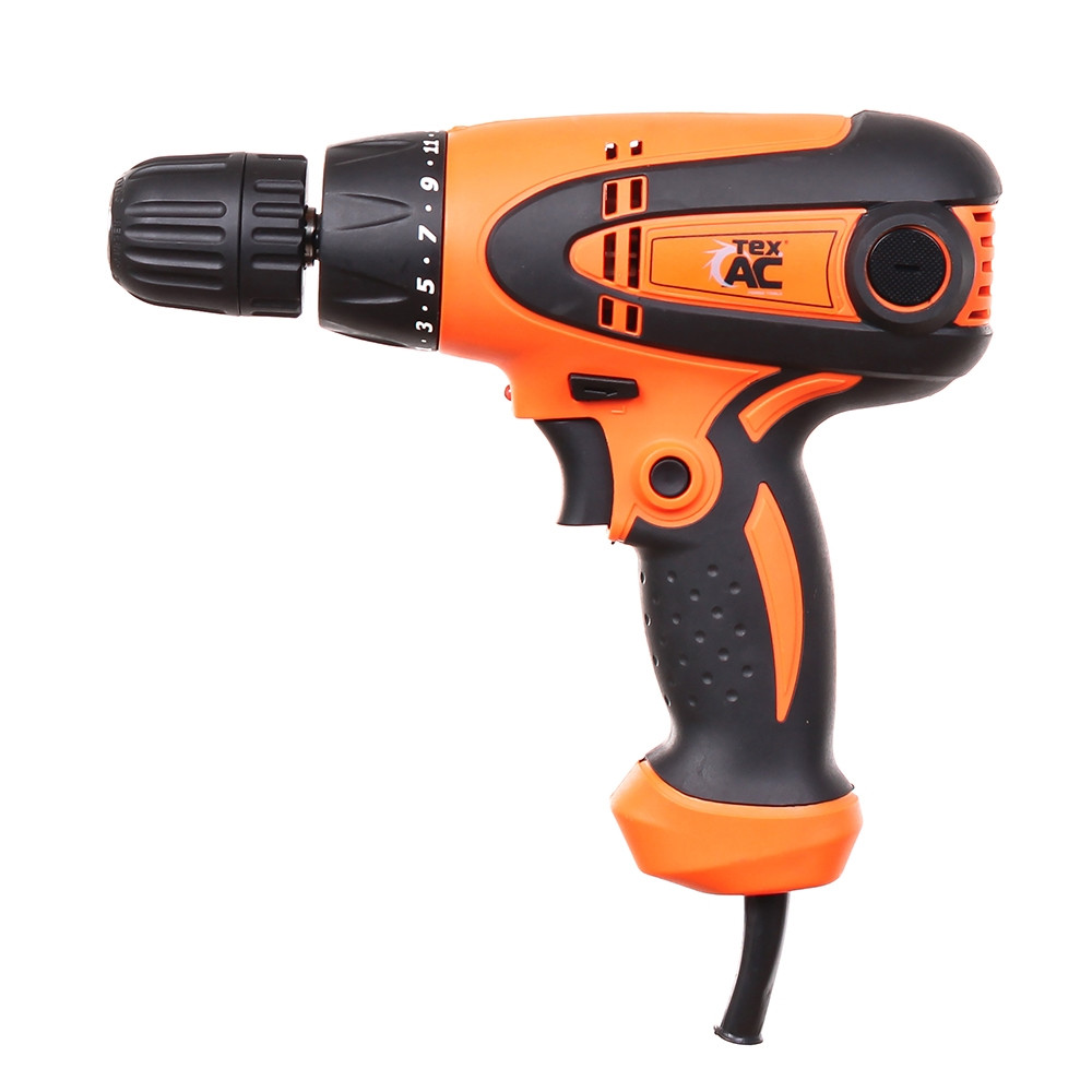 Потужний електричний дриль-шуруповерт (електрошуруповерт) Tex.AC ТА-01-108 : 550 Вт, 0.8-10мм сверло шуруповерт для дому, фото 1